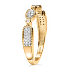 Diamond Ring in 18K Vermeil Yellow Gold Plated Sterling Silver 0.20 Ct