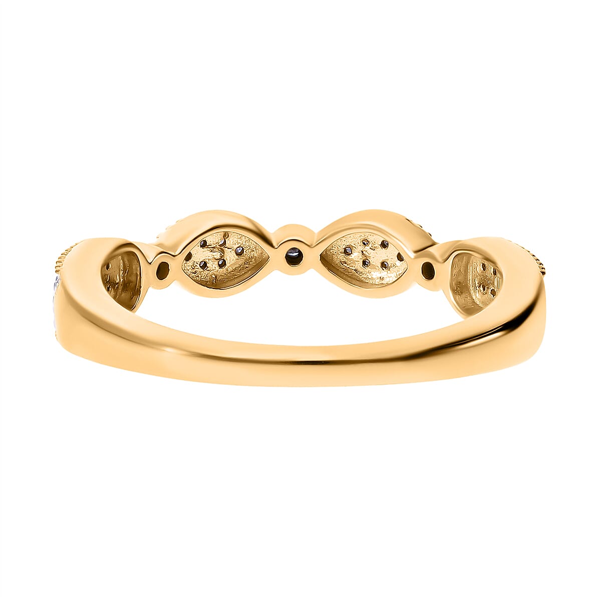 Diamond Band Ring in 18K Vermeil Yellow Gold Plated Sterling Silver 7634358 3
