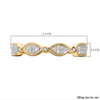 Diamond Ring in 18K Vermeil Yellow Gold Plated Sterling Silver 0.20 Ct