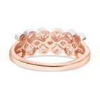 Diamond Ring in 18K Vermeil Yellow Gold & Platinum Plated Sterling Silver 0.20 Ct