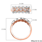 Diamond Ring in 18K Vermeil Yellow Gold & Platinum Plated Sterling Silver 0.20 Ct