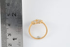 Diamond Ring in 18K Vermeil Yellow Gold Plated Sterling Silver