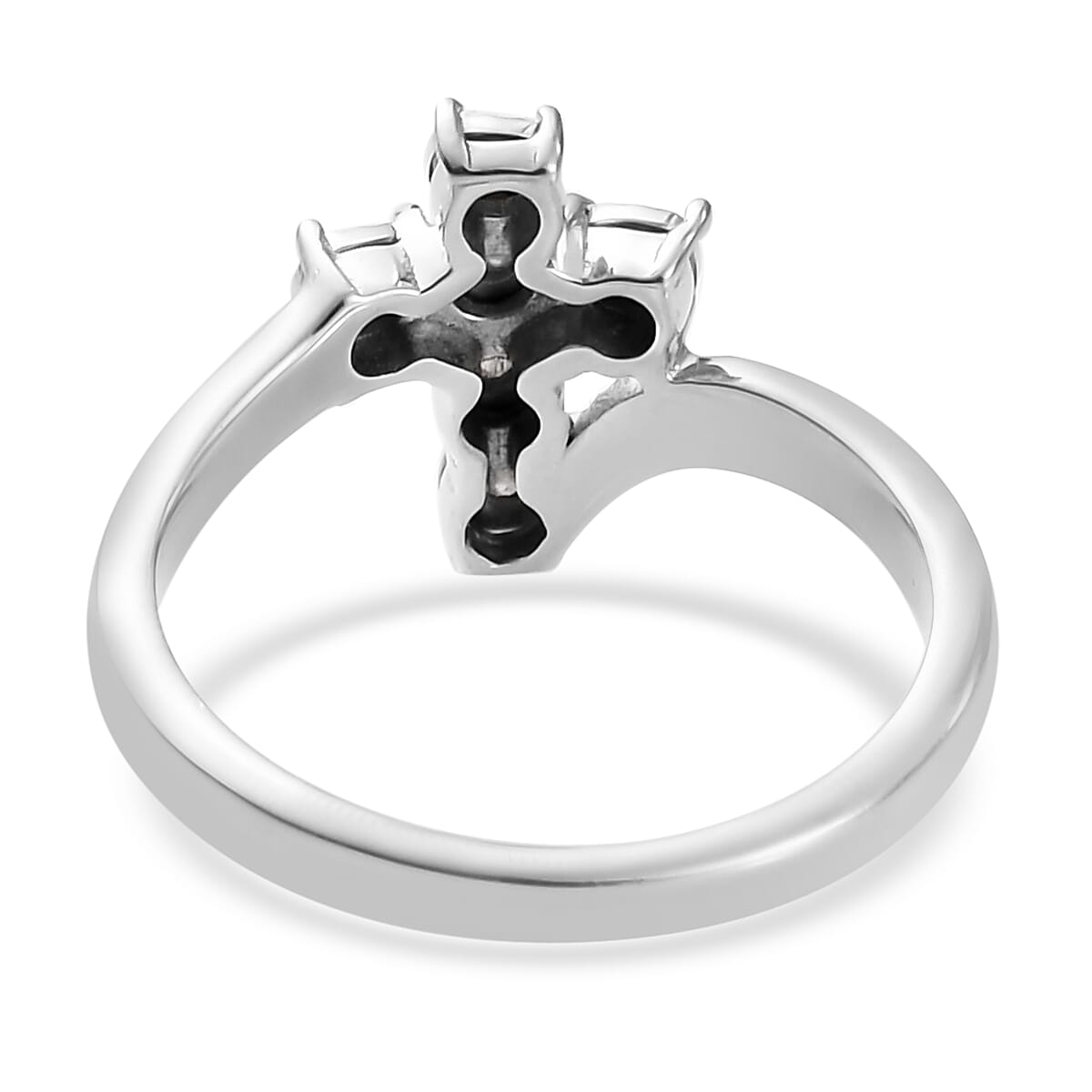 Diamond Ring in Platinum Overlay Sterling Silver 3722532 4