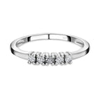 Diamond Ring in Platinum Overlay Sterling Silver