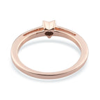 Diamond Ring in Rose Gold Overlay Sterling Silver