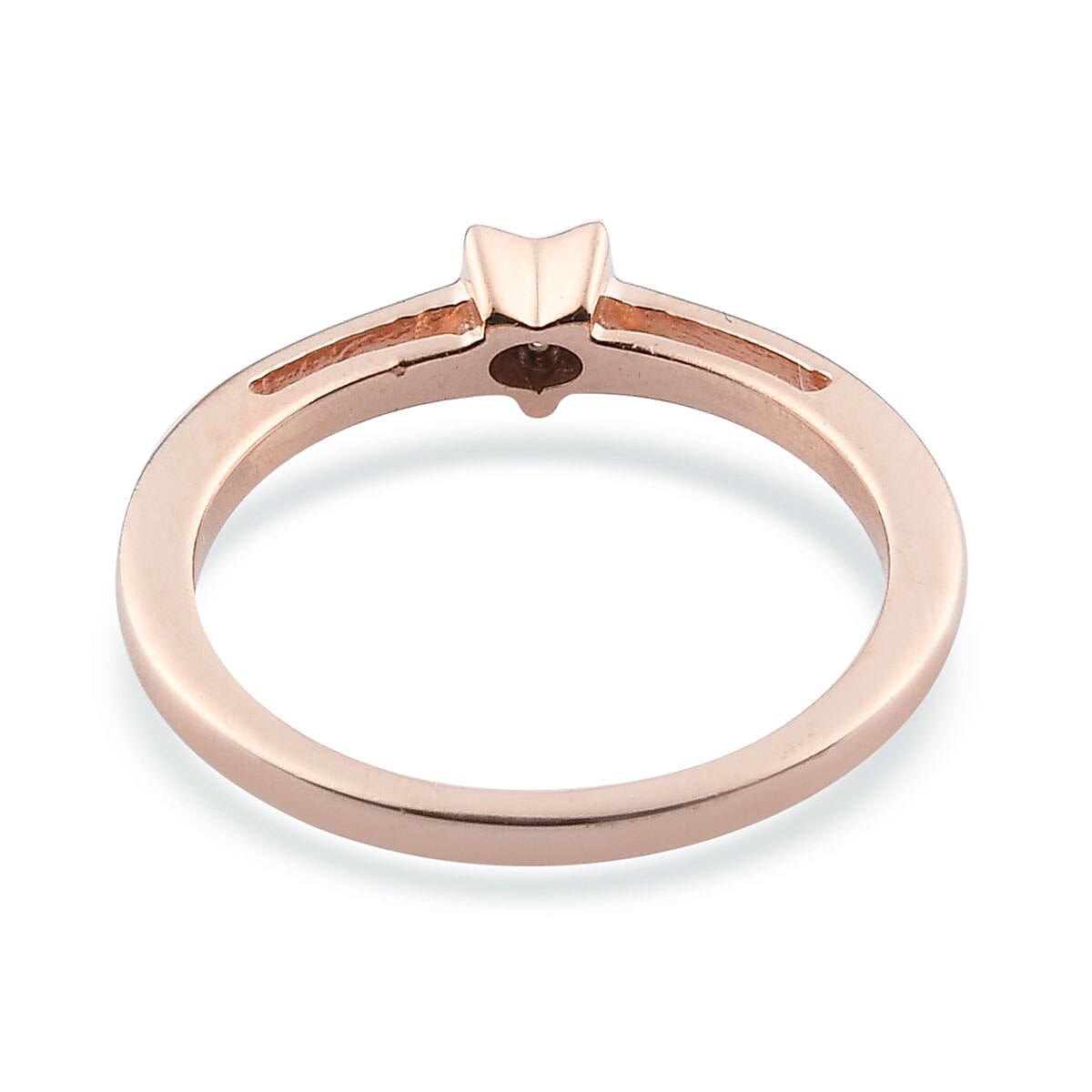 Diamond Star Stackable Ring in Sterling Silver with 18K Vermeil Rose Gold V32518516 5