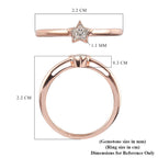Diamond Ring in Rose Gold Overlay Sterling Silver