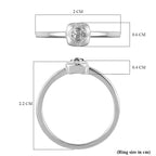 Diamond Ring in Sterling Silver