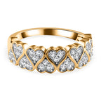 Diamond Ring in Vermeil Yellow Gold Plated Sterling Silver 0.33 Ct