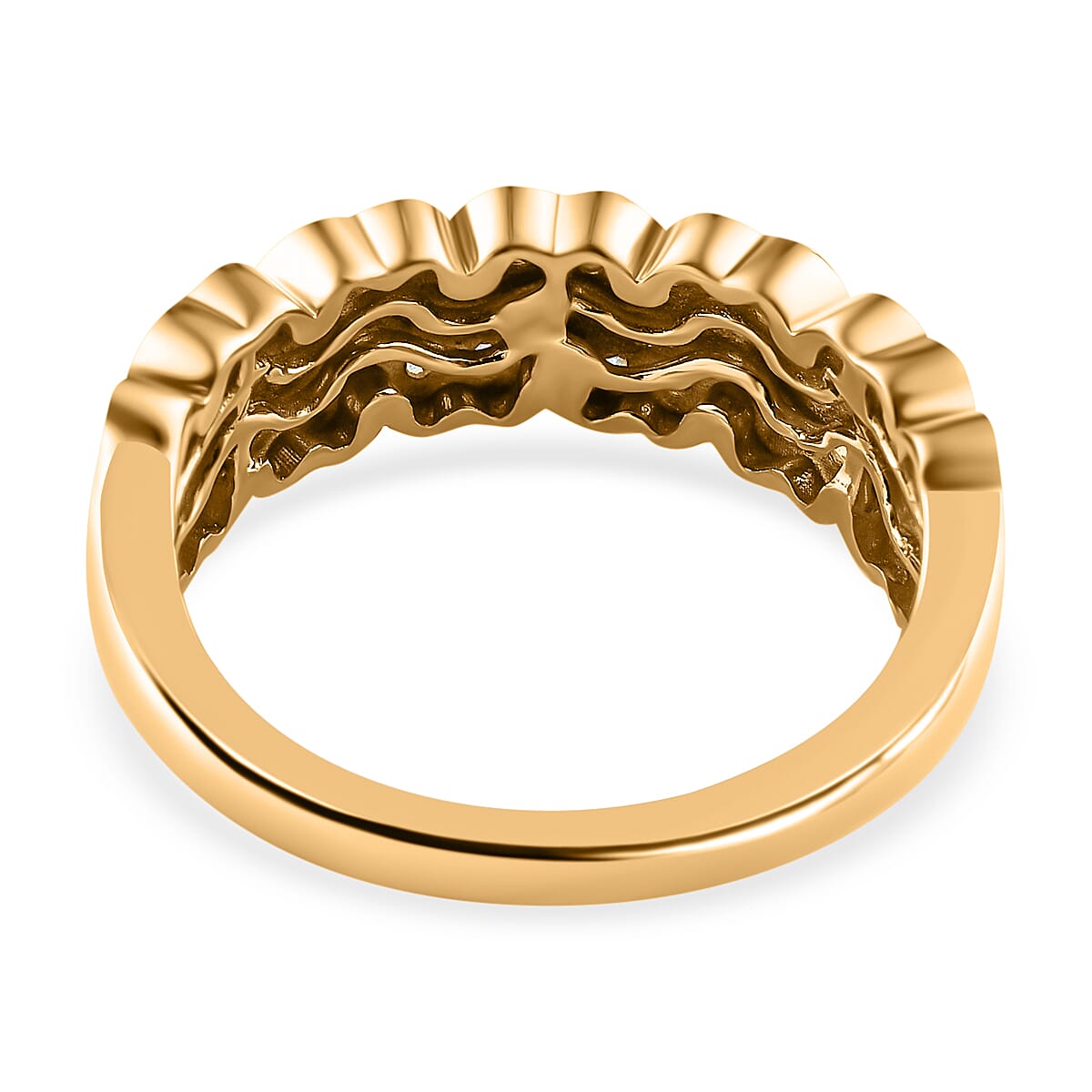 Diamond Heart Ring in 18K Vermeil Yellow Gold Plated Sterling Silver 7622871 3