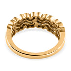 Diamond Ring in Vermeil Yellow Gold Plated Sterling Silver 0.33 Ct