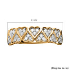 Diamond Ring in Vermeil Yellow Gold Plated Sterling Silver 0.33 Ct