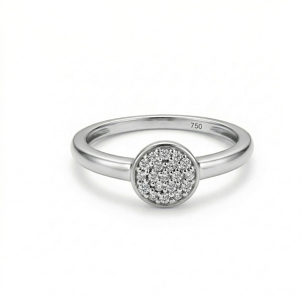 Diamond Cluster Ring in 18K Vermeil Yellow Gold Over Sterling Silver