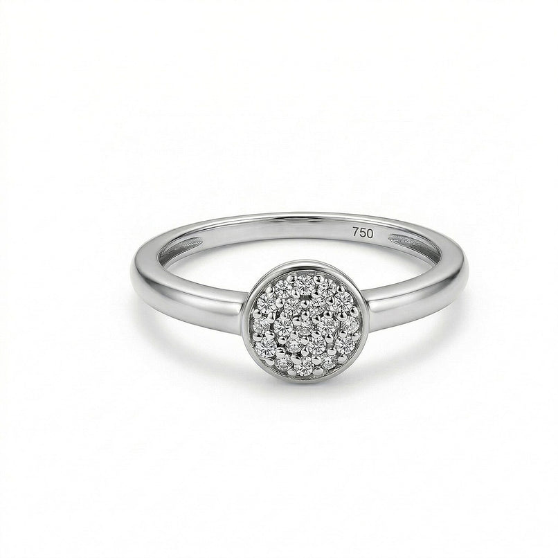Diamond Cluster Ring in 18K Vermeil Yellow Gold Over Sterling Silver