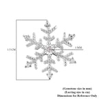 Diamond Snoflake Stud Earrings in Platinum Overlay Sterling Silver