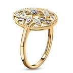 Diamond (G-H) Solitaire Ring in 18K Vermeil Yellow Gold Plated Sterling Silver