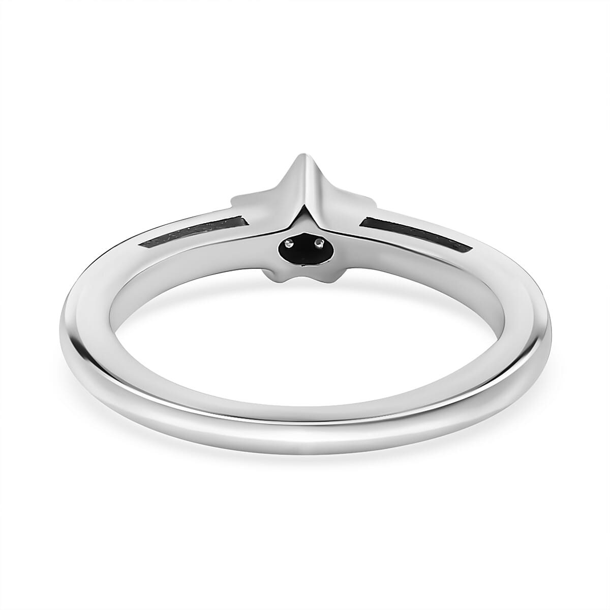 Diamond Star Stackable Ring in Sterling Silver with Platinum Plating 3573343 12