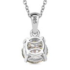 Dichroic Luminous Moissanite Pendant with Chain (Size 20) in Rhodium Overlay Sterling Silver 1.80 Ct.