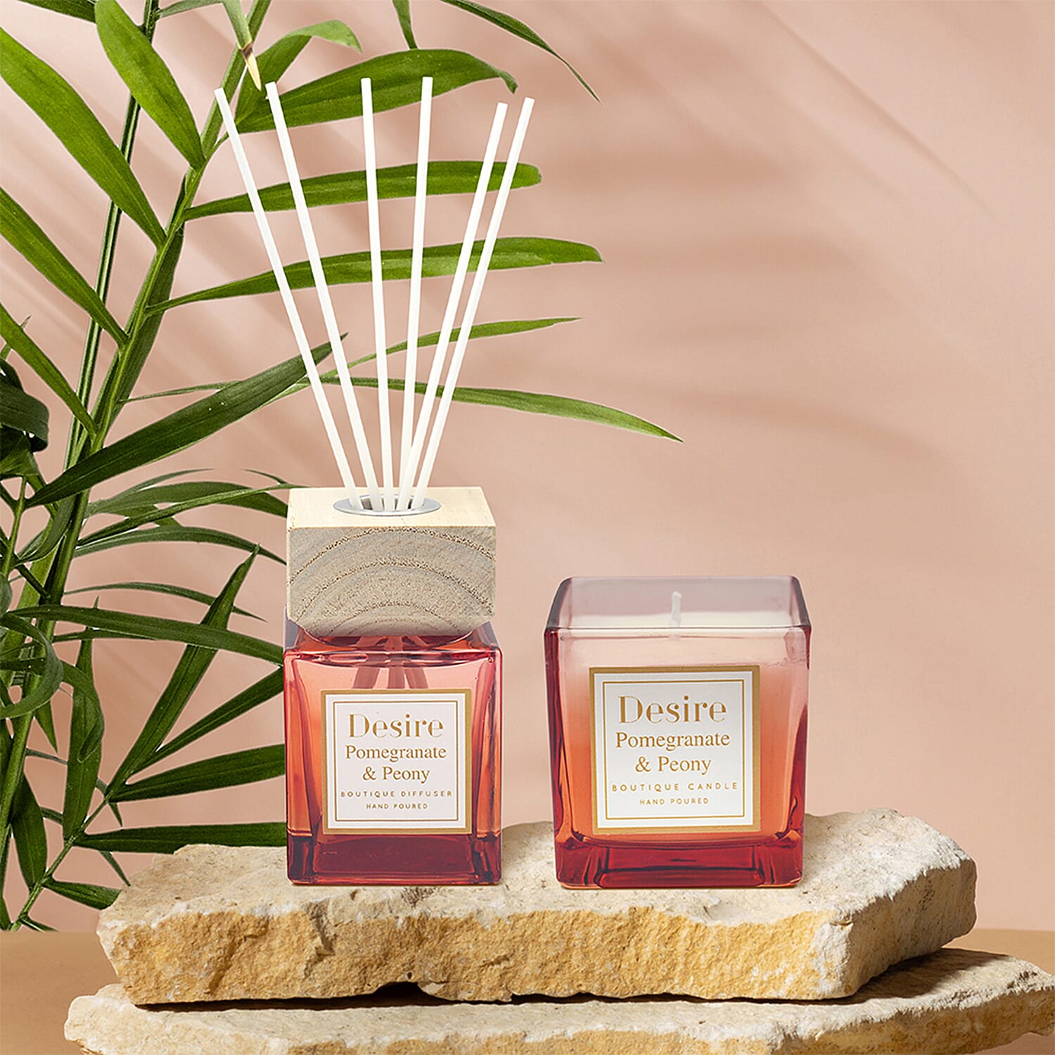 Lesser and Pavey Desire Pomegranate and Peony Candle and Diffuser Set 7810914 0