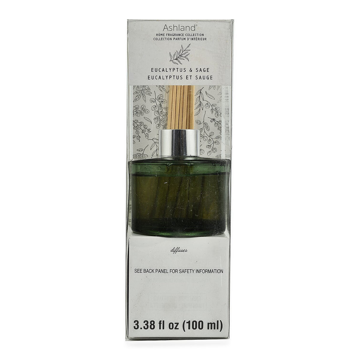 CloseOut - Reed Diffuser in Glass Jar with 7 Reeds Sticks (100ml) - Eucalyptus and Sage 7552207 4