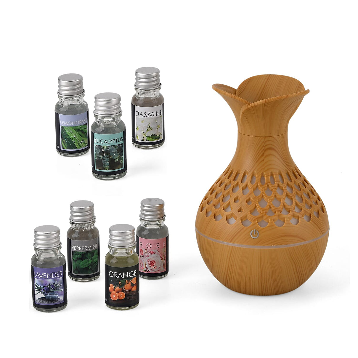 Ultrasonic Mist Humidifier With 7 Fragrance Oils - Light Brown 8510234 0