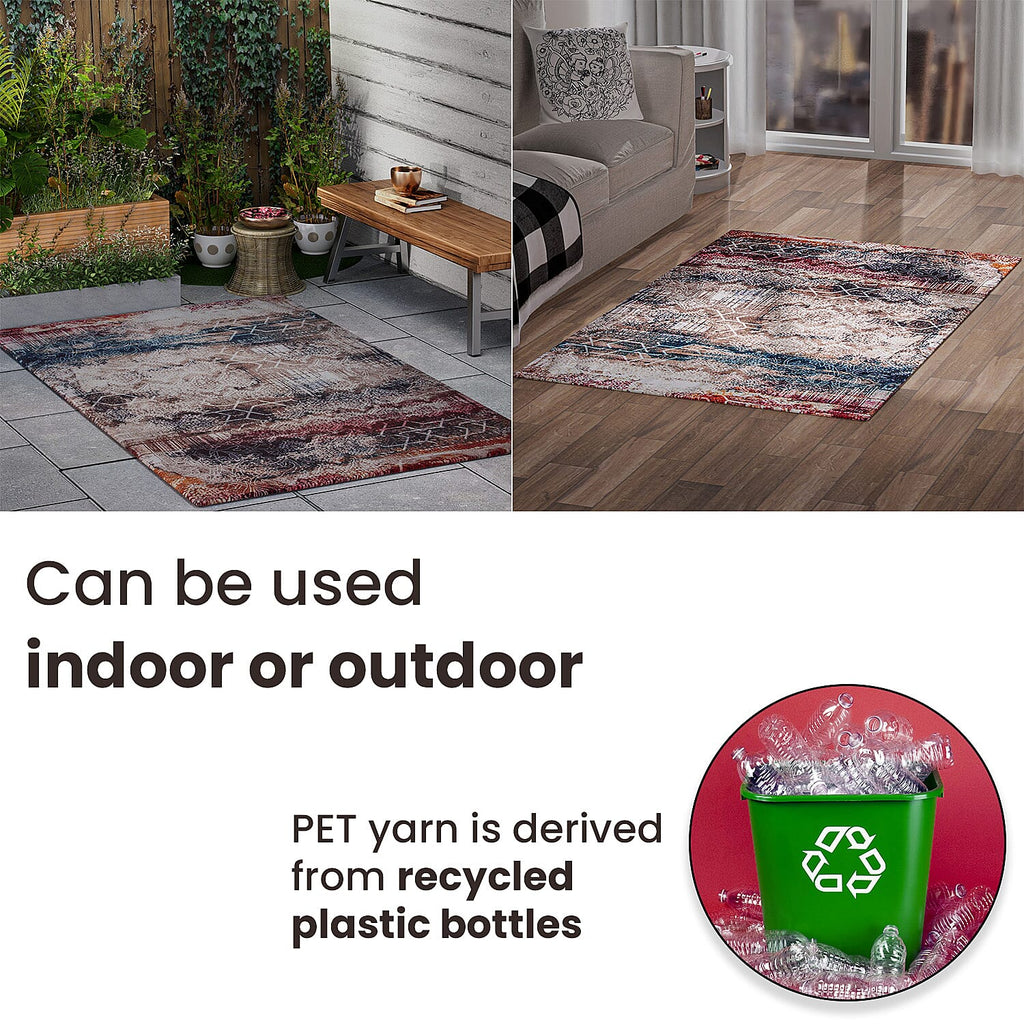 Digital Printed Rug 1000 GSM (Size 150x90 Cm) - Multi
