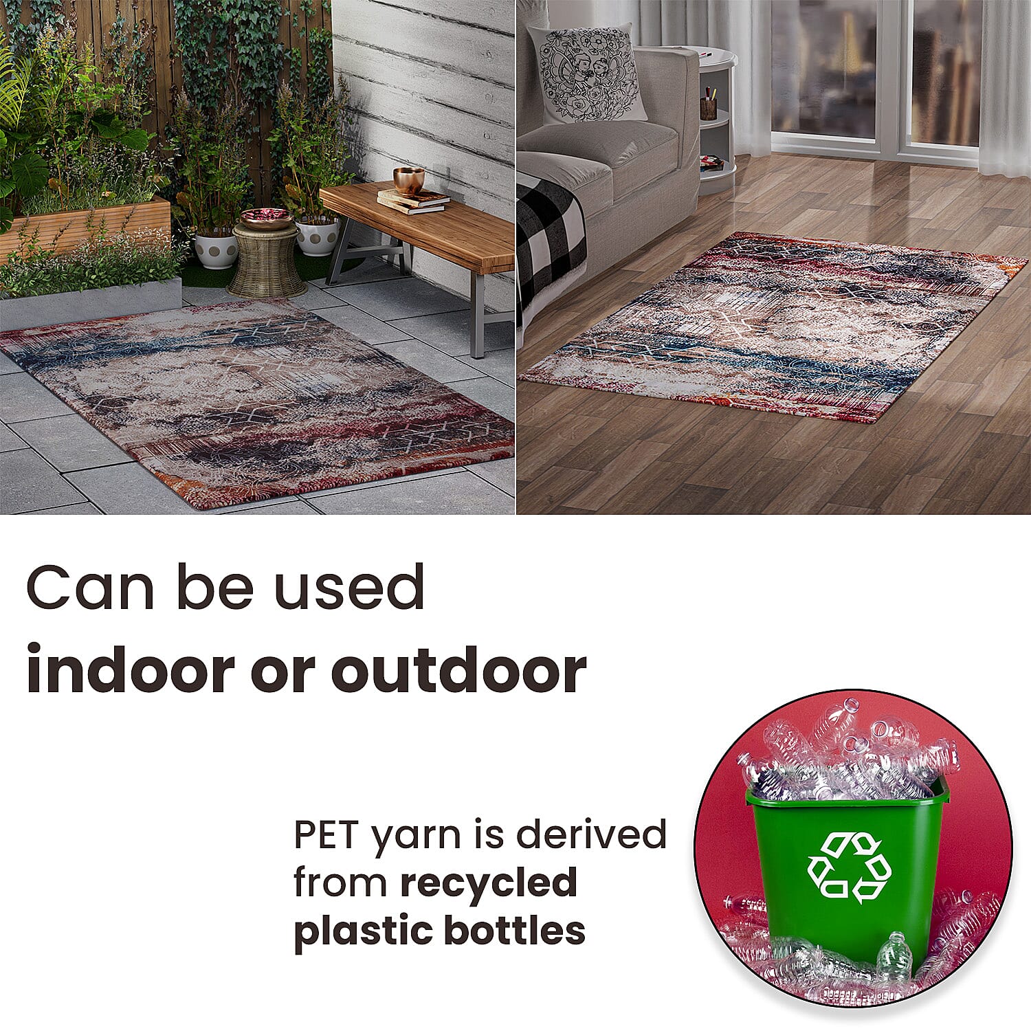 Digital Printed Rug 1000 GSM (Size 150x90 Cm) - Multi 8894475 2