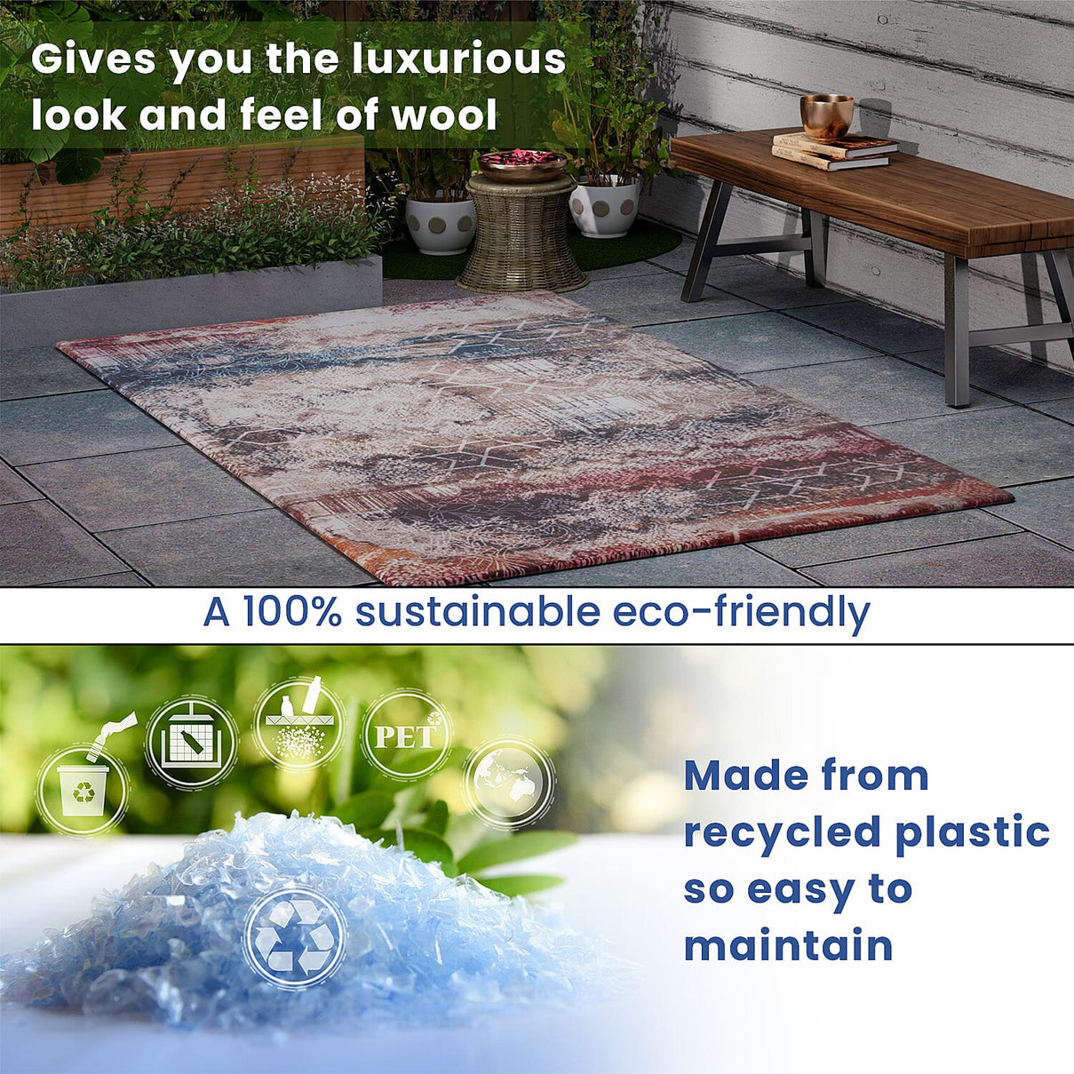 Digital Printed Rug 1000 GSM (Size 150x90 Cm) - Multi 8894475 4