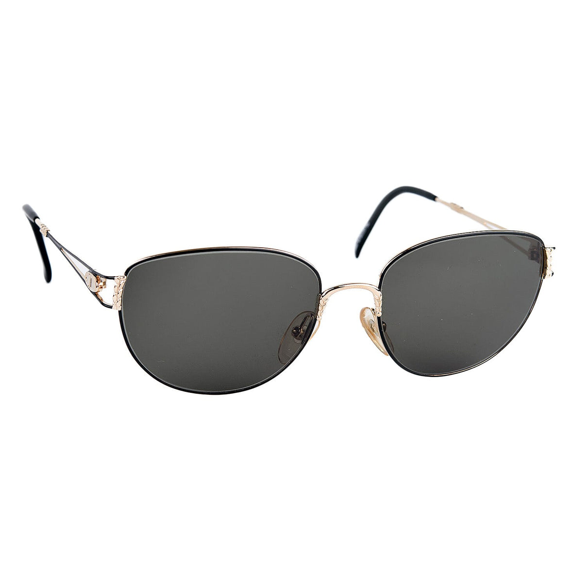 Dior Elegant Ladies Metal Cat Eye Sunglasses with Green Lenses 8149873 0