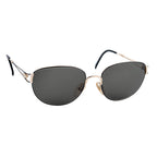 Dior Elegant Ladies Metal Cat Eye Sunglasses with Green Lenses