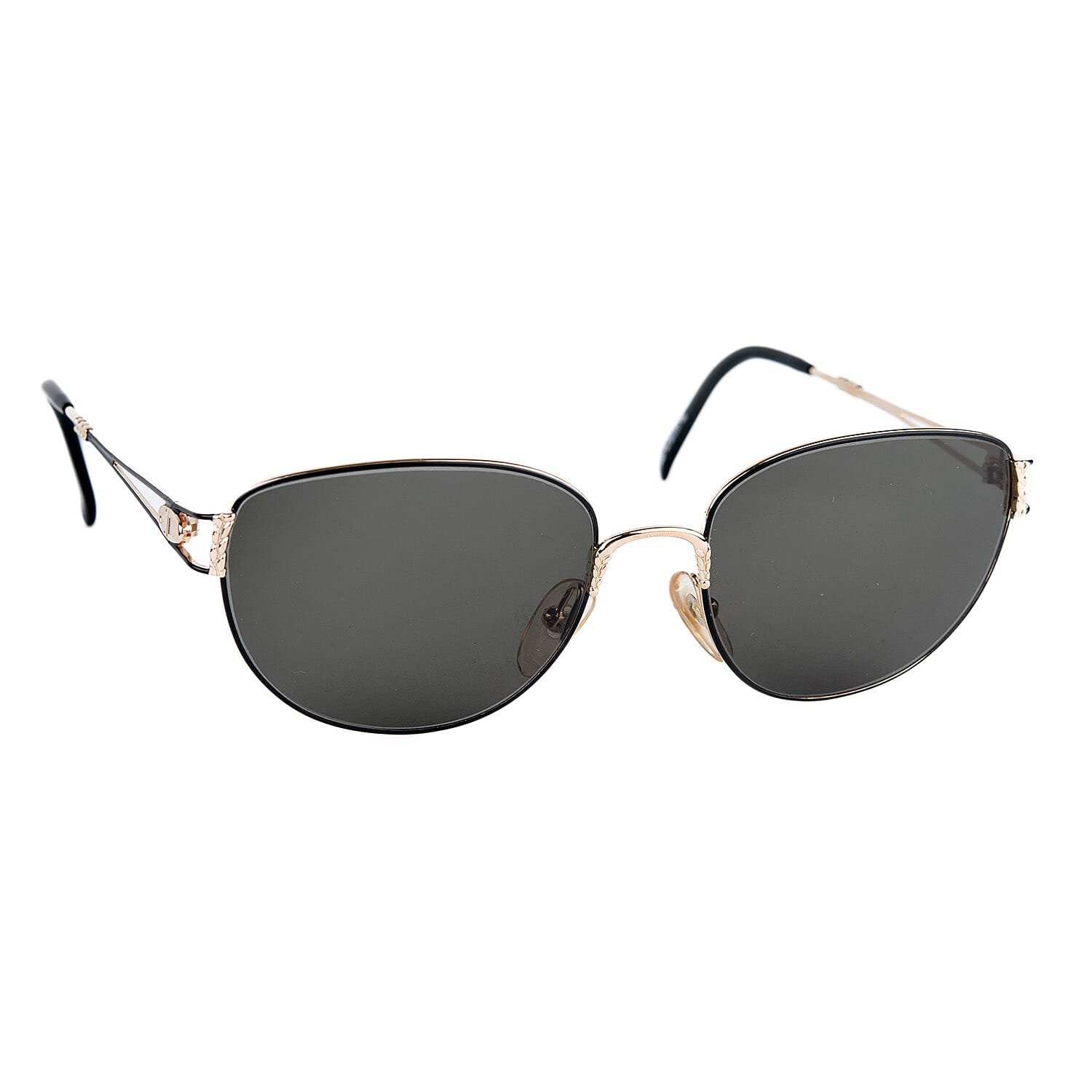 Dior Elegant Ladies Metal Cat Eye Sunglasses with Green Lenses 8149873 0