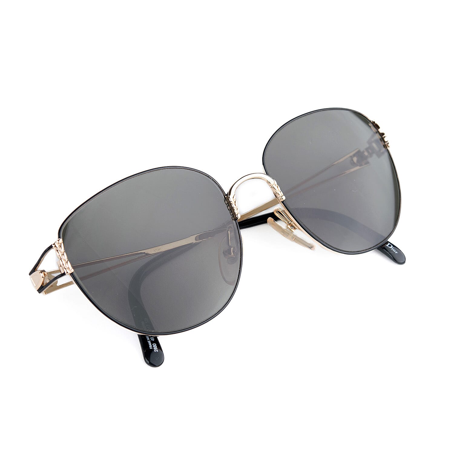 Dior Elegant Ladies Metal Cat Eye Sunglasses with Green Lenses 8149873 1
