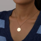 Yellow Gold Overlay Sterling Silver Pendant with Chain (Size 18) with Lobster Clasp, Silver Wt. 7.12 Gms
