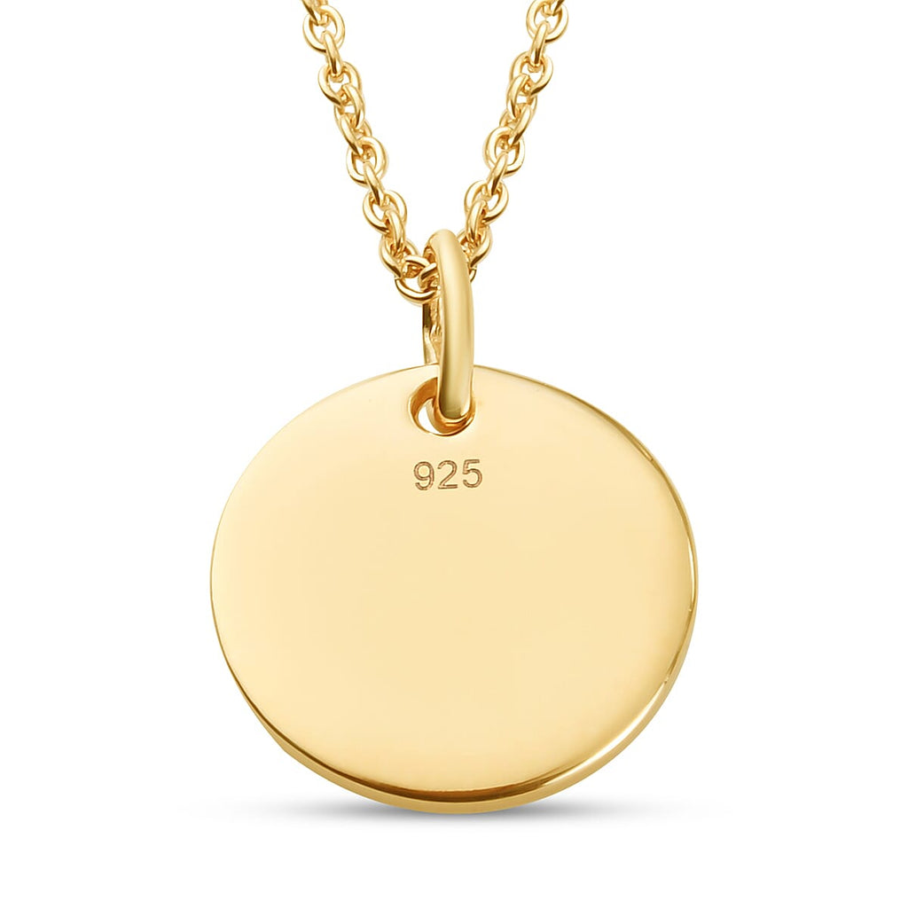 Yellow Gold Overlay Sterling Silver Pendant with Chain (Size 18)
