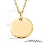 Yellow Gold Overlay Sterling Silver Pendant with Chain (Size 18)