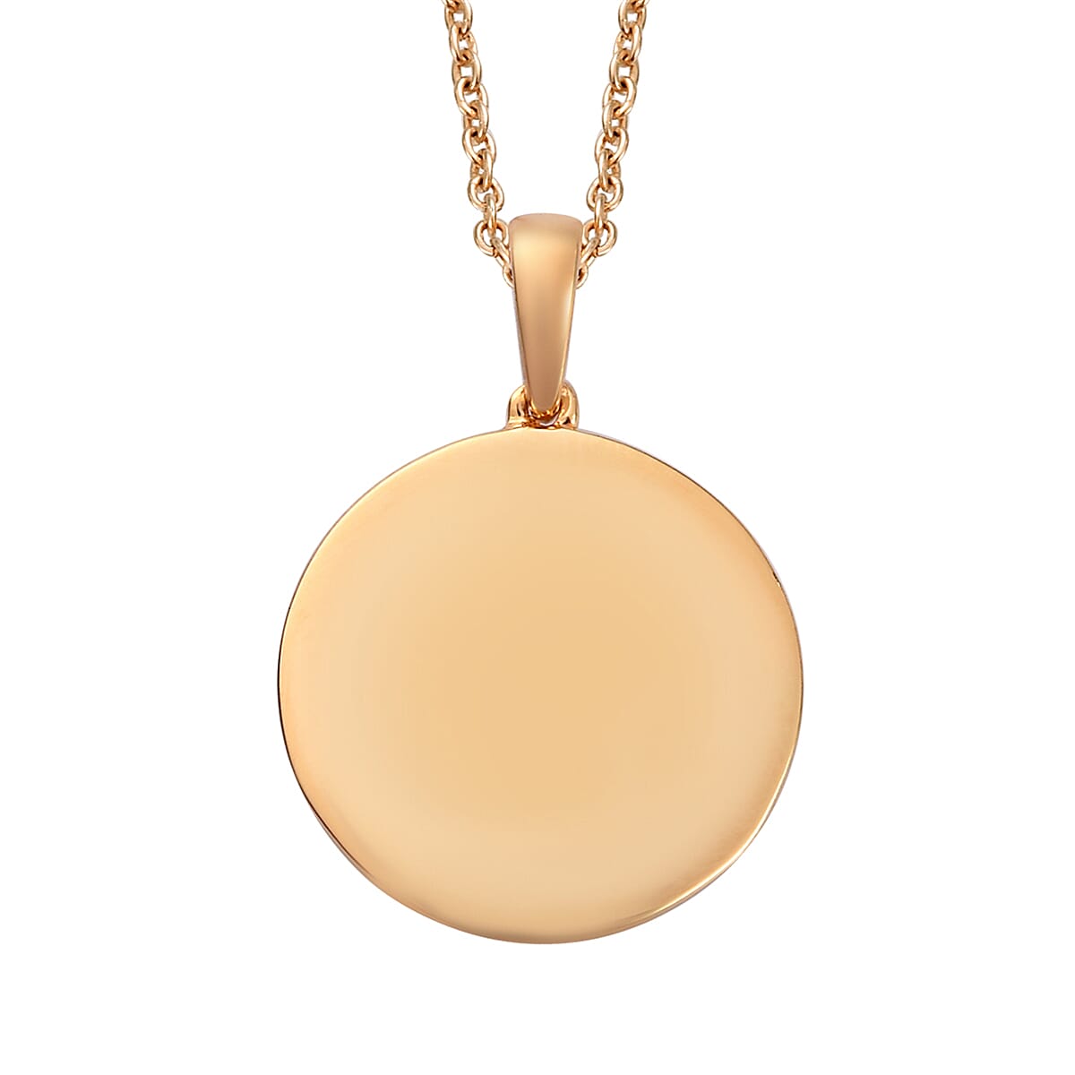 Disc Pendant with Chain (Size 18) in Yellow Gold Plated Sterling SilverÂ  3705838 0