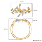 Djoy - Moissanite Adjustable Ring in 18K Vermeil Yellow Gold Plated Sterling Silver