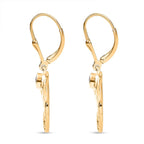 D'joy Tanzanite Elephant Earring with Lever Back in 18K Yellow Gold Plated Overlay Sterling Silver