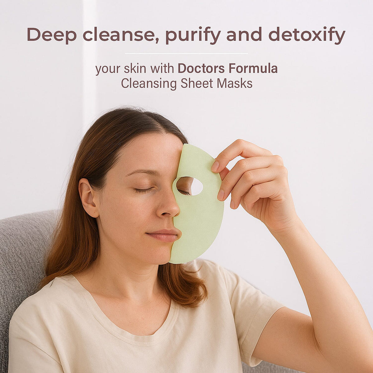 Doctors Formula- Cleansing Treatment Face Masks (Pack Size 5 Masks) - Free Power Active Retinol Serum 7382256 1