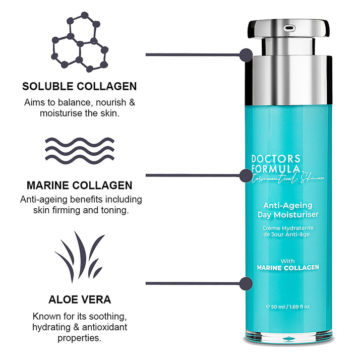 Doctors Formula Marine Collagen Anti-Ageing Day Moisturiser with Collagen Amino Acids Boost Hydration, Firmness for Radiant Glow 3377432 2