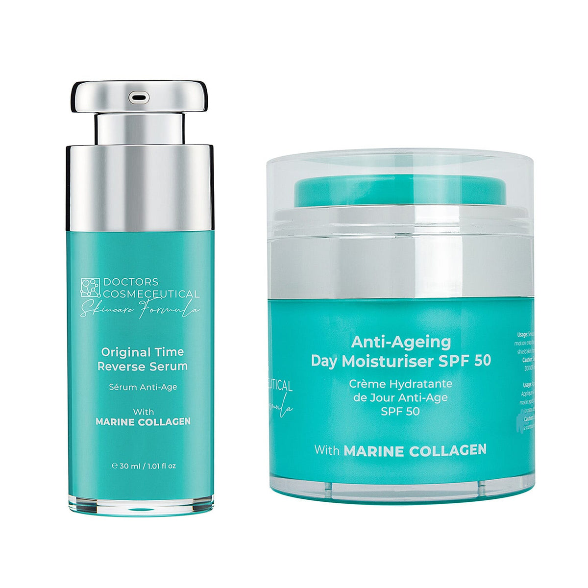 Doctors Formula Marine Collagen Time Reverse Serum 30ml and Anti-Ageing Moisturiser SPF50 221273933 0
