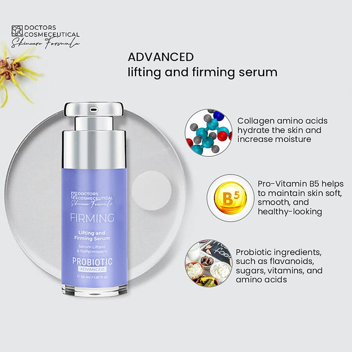 Doctors Formula: Probiotics ADVANCED Firming - Lifting and Firming Serum for Skin with Aloe and Witch Hazel Pro-Vitamin B5, Amino Acids 7541634 2