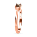 Doobuster-9K Rose Gold Natural Champagne Diamond Solitaire Ring 0.25 Ct