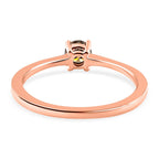 Doobuster-9K Rose Gold Natural Champagne Diamond Solitaire Ring 0.25 Ct