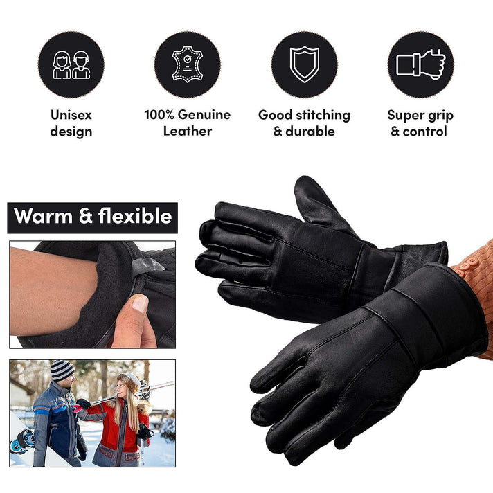 100% Genuine Leather Winter GlovesÂ  7168845 2
