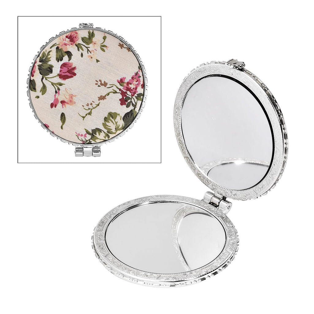 YUNYA CLOSE OUT 5pc Set - 1pc Compact Mirror-1pc Lipstick Case -1pc Coin Purse - 1pc Bag holder - 1pc Pen - Cream