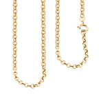 Doorbuster - 9K Yellow Gold Belcher Chain (Size 18) with Spring Ring Clasp