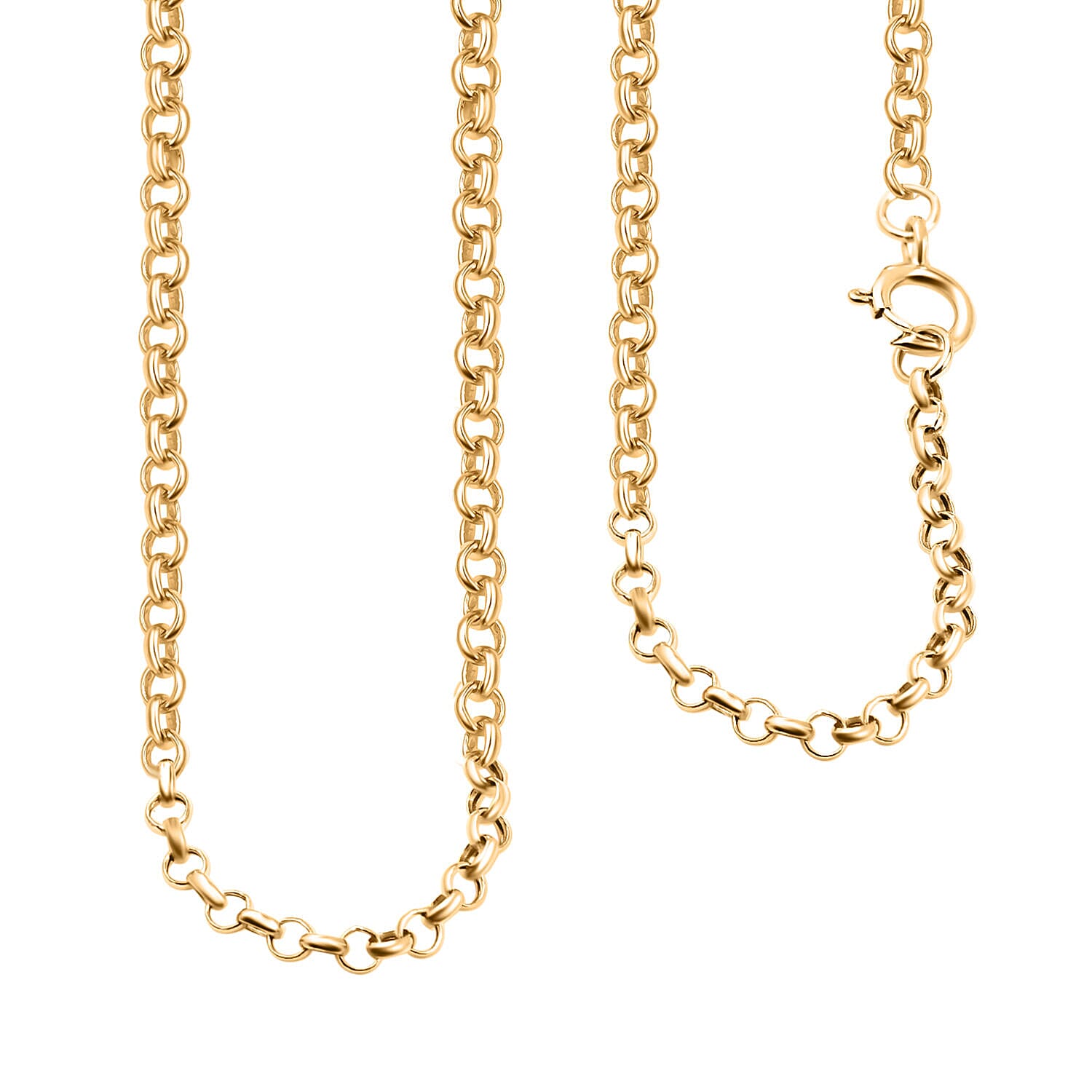 Bargain- 9K Yellow Gold Belcher Chain (Size 18) with Spring Ring Clasp 7236863 0