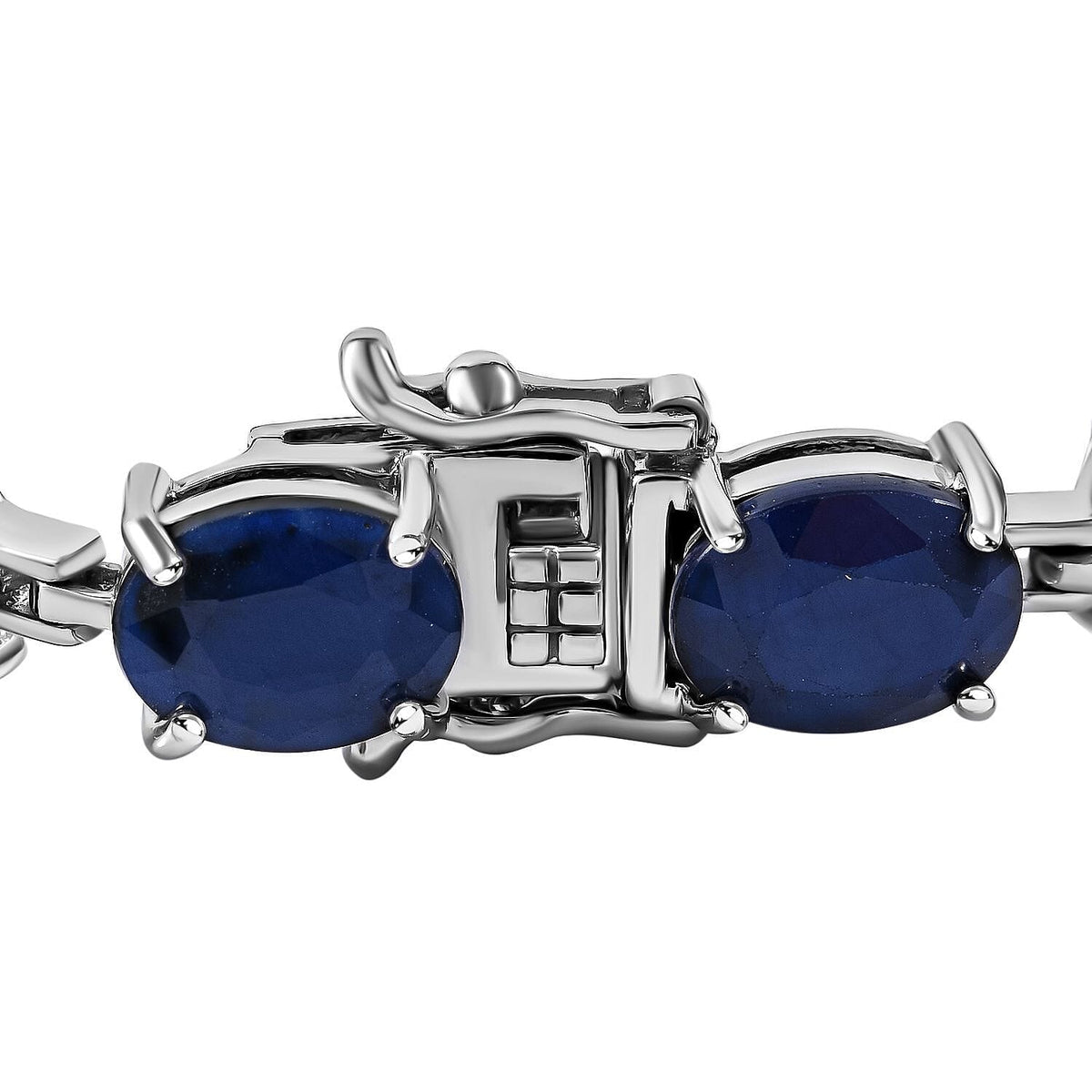 Blue Sapphire Bracelet (Size - 7) in Sterling Silver 34.20 Ct, Silver Wt. 10.50 GmsÂ  7254639 3