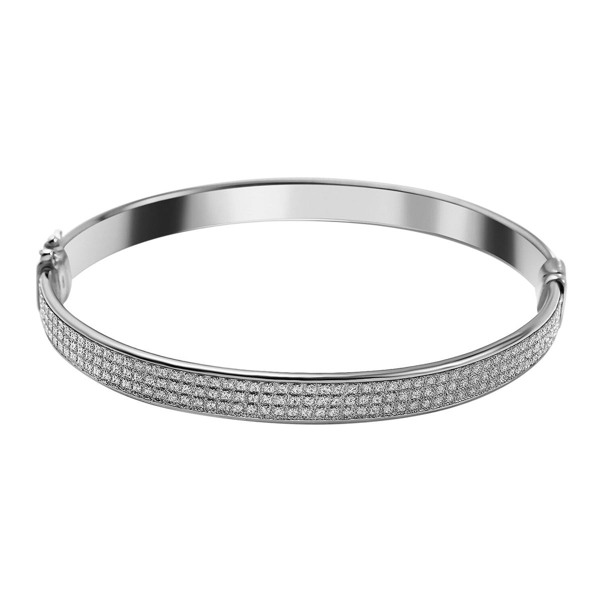 Doorbuster Deal - Sterling Silver Stardust Bangle (Size 7.5), Silver Wt. 13.50 Gms 7678663 0